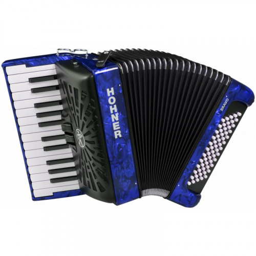 HOHNER The New Bravo II 60 dark blue (A16982) аккордеон 1/2, 2-х голосный, правая клавиатура 26