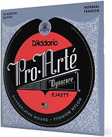 D'Addario EJ45TT струны для классической гитары,премиум класс, оплётка-титан