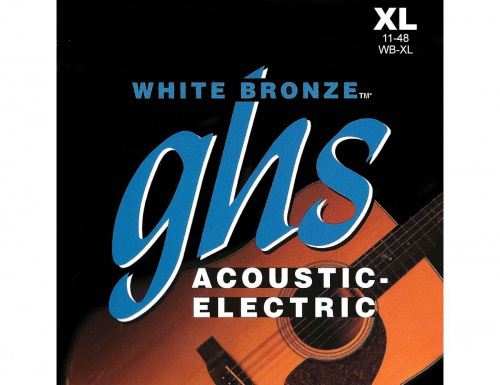 GHS STRINGS WB-XL WHITE BRONZE набор струн для акустической/электроакустической гитары, 11-48 фото 2