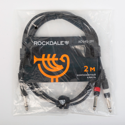 ROCKDALE XC-14S-2M готовый компонентный кабель, разъемы 2 mono jack - stereo jack, 2 метра фото 6