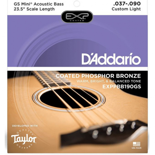D'ADDARIO EXPPBB190GS стр. для акустической бас-гитары, 37-90, Taylor GS Mini ак. бас