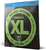 D'Addario EXL165 Струны бас, soft/reg, 045-105.