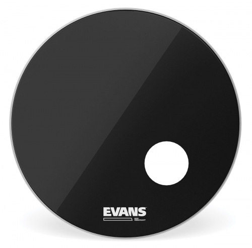 Evans BD18RB EQ3 Resonant Black 18" Перед. пластик для бас бар. с отверстием 5" и демп. кольцом, черный