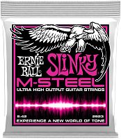 Ernie Ball 2923 струны для эл.гитары M-STEEL Super Slinky (9-11-16-24w-32-42)