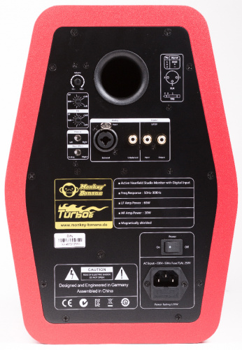 Monkey Banana Turbo 6 red Студийный монитор 6,5', шелковый твиттер 1', LF 60W, HF 30W, балансный вход, S/PDIF-вход, S/PDIF Thru, фото 4