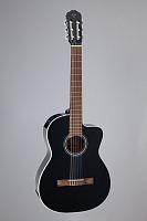 Takamine GC2CE BLK классическая электроакустическая гитара, цвет - чёрный, материал верхей деки - ель, материал корпуса - сапел
