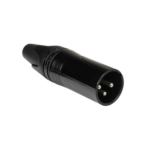 ROCKDALE XLR058 металлический кабельный разъем XLR папа (male) 3pin, цвет черный фото 2