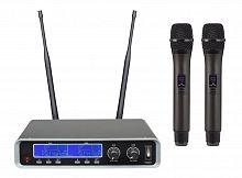 B&G IU-208 Радиосистема вокальная, UHF 500-980MHz, PPL 2000 переключаемых частот, Led дисплей, 2 руч