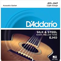 D'Addario EJ40 струны для акустической гитары, шёлк/сталь 11-47