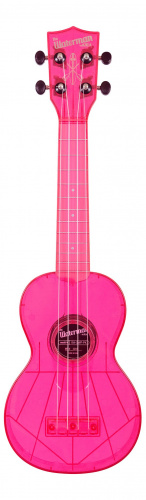 WATERMAN by KALA KA-SWF-PK Fluorescent Pink, Soprano Ukulele Укулеле, форма корпуса - сопрано, материал - АБС пластик, цвет - флуоресцентный розовый, 