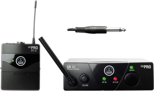 AKG WMS40 Mini Instrumental Set BD US45A инструментальная радиосистема с приёмником SR40 Mini и портативным передатчиком PT40 Mini, в комплекте гитарн