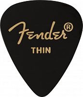 FENDER 351 Shape Premium Picks Thin Black 12 Count набор медиаторов, 12 шт, цвет - черный