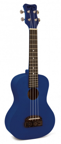 KOHALA KT-SBL укулеле, сопрано, серия TIKI, корпус липа, фигурная подставка, цвет синий