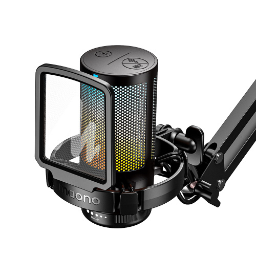 Maono DGM20S, конденсаторный USB микрофон, пантограф, 24bit 48kHz, RGB подсветка,поп-фильтр фото 4