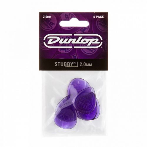 Dunlop Stubby Jazz 474P200 6Pack медиаторы, толщина 2 мм, 6 шт. фото 4