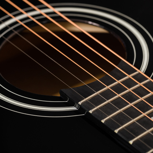 ROCKDALE Aurora D5 Gloss BK акустическая гитара дредноут, цвет черный, глянцевое покрытие фото 5