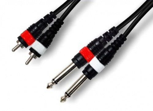 ROXTONE YCC010/3 Аудио кабель, 2 Mono jack + 2 RCA male, 3 м