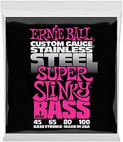 Ernie Ball 2844 струны для бас-гитары Stainless Steel Bass Super Slinky (45-65-80-100)