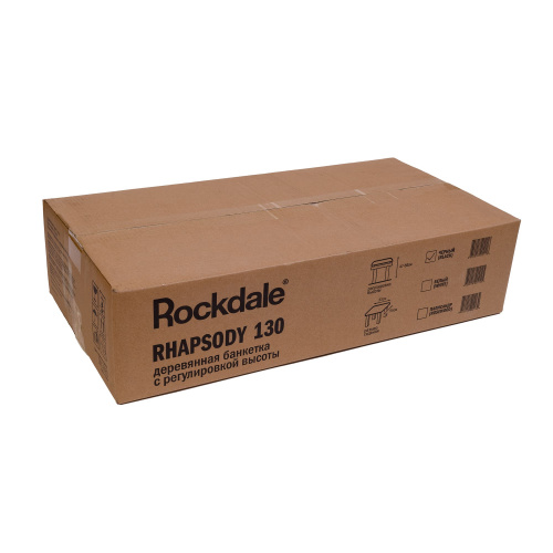ROCKDALE RHAPSODY 130 BLACK деревянная банкетка с регулировкой высоты от 47 до 56см, размер сиденья 55x33 см, цвет черный фото 6