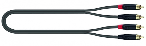 QUIK LOK JUST 4RCA 2 компонентный кабель, металлические разъёмы 2 RCA Male - 2 RCA Male (тюльпаны), 2 метра