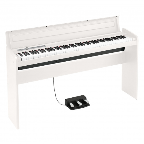 KORG LP-180-WH цифровое пианино, 10 тембров, тройная педаль, стойка и адаптор питания в комплекте, цвет белый фото 2