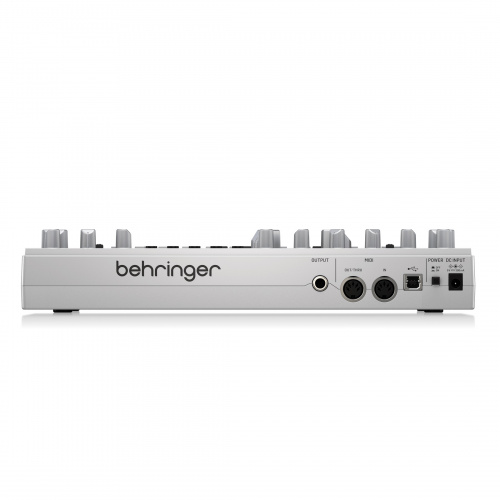 Behringer TD-3-SR басовый синтезатор, встроенный дисторшн, VCO, VCF, VCA, 16-шаговый секвенсор, 16 голосов. Серебристый фото 5