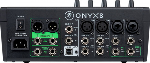 MACKIE ONYX8 8-канальный микшер с поканальной записью, процессором эффектов и USB фото 3