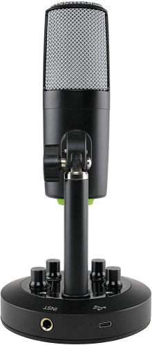 MACKIE CHROMIUM студийный конденсаторный микрофон со встроенным двухканальным микшером, 4 диаграммы направленности фото 2
