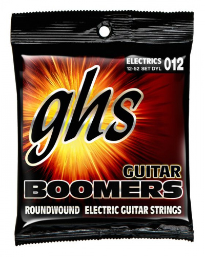 GHS DYL Струны для электрогитары никелир.сталь кругл.обмотка (12-15-24-32-40-52) Boomers