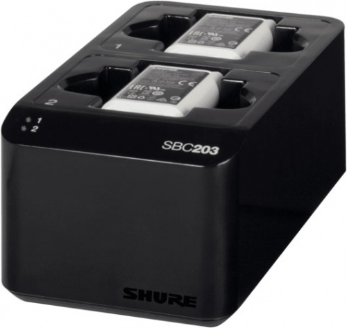 SHURE SBC203-E Зарядник для аккумулятора на 2 шт. SB903, с блоком питания. Возможен заряд аккумулятора вместе с передатчиком фото 4