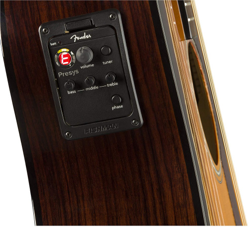 FENDER CD-140SCE DREAD SB W/CASE электроакустическая гитара, цвет санберст, в комплекте кейс фото 5
