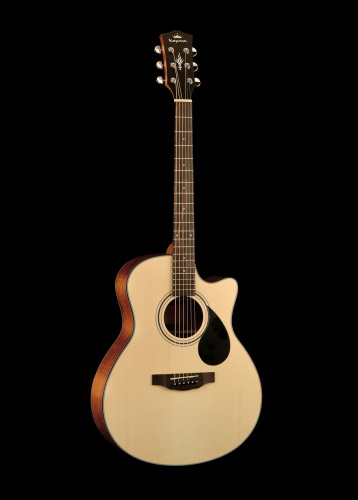 KEPMA EACE Natural Matt электроакустическая гитара, цвет натуральный, в комплекте 3м кабель фото 2