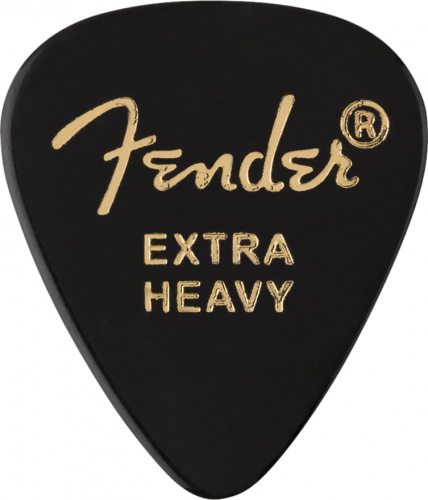 FENDER 351 Shape Premium Picks Extra Heavy Black 12 Count набор медиаторов, 12 шт, цвет черный