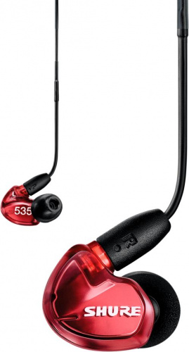 SHURE SE535LTD+BT2-EFS беспроводные внутриканальные Bluetooth наушники с тремя арматурными драйверами, цвет красный. фото 3