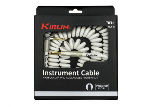 Kirlin IPK-222PFGL 9.1M WHE кабель инструментальный витой Разъемы: 1/4" прямой моноджек 1/4" уг фото 2