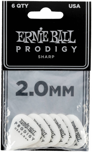 Ernie Ball 9341 Компл.медиаторов. Prodigy/2mm/Белые/6шт/цена за комплект фото 2