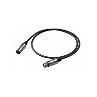 Proel BULK250LU15 шнур соединительный, XLR/XLR, длина 15м. (кабель: HPC-210, раземы:XLR3FV/XLR3MV)