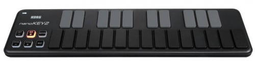 KORG NANOKEY2-BK портативный USB-MIDI-контроллер, 25 чувствительных к нажатию клавиш, кнопки изменения высоты тона, модуляции, сустейна и транспониров фото 4
