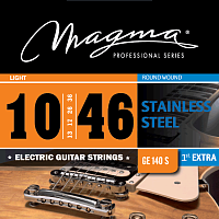Magma Strings GE140S Струны для электрогитары 10-46, Серия: Stainless Steel, Калибр: 10-13-17-26-36-46, Обмотка: круглая, нержавеющая сталь.