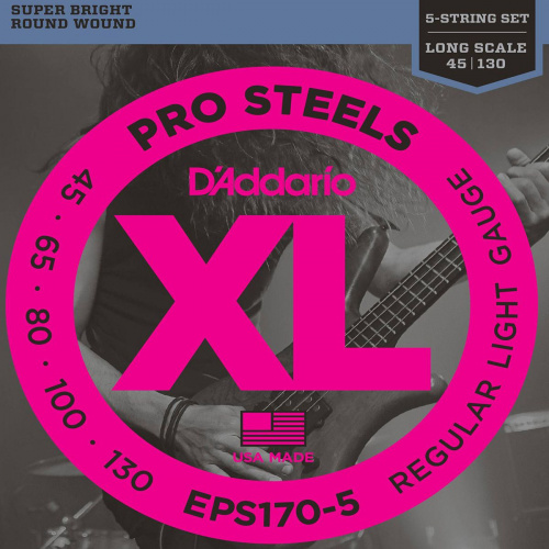 D'Addario EPS170S Струны для бас-гитары Pro Steel 45-100