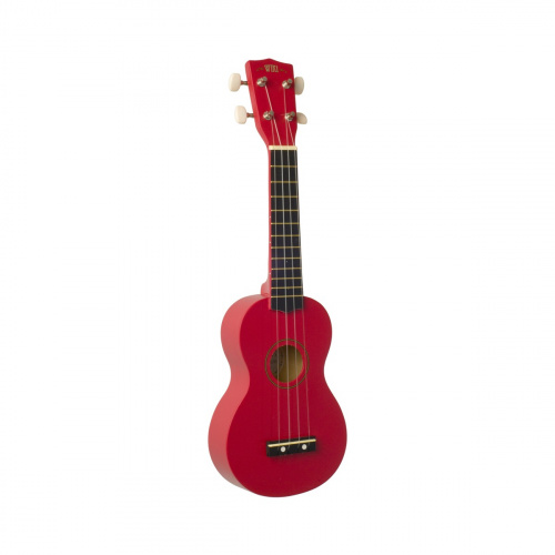 WIKI UK10S RD гитара укулеле сопрано, клен, цвет красный матовый, чехол в комплекте фото 2
