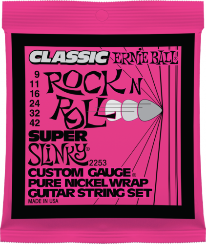 Ernie Ball 2253 струны для эл.гитары Classic Pure Nickel Super Slinky (9-11-16-24w-32-42)