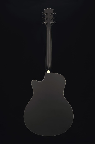 KEPMA A1CE Black Matt электроакустическая гитара, цвет черный, в комплекте 3м кабель фото 2