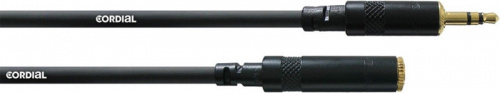 Cordial CFS 5 WY инструментальный кабель мини-джек стерео 3,5 мм M/мини-джек стерео 3,5 мм F, 5,0 м, черный