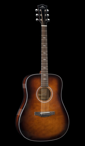 KEPMA F1-D Cherry Sunburst акустическая гитара, цвет вишневый санберст, в комплекте чехол фото 9