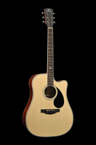 KEPMA D1CE Natural Matt электроакустическая гитара, цвет натуральный, в комплекте 3м кабель фото 2