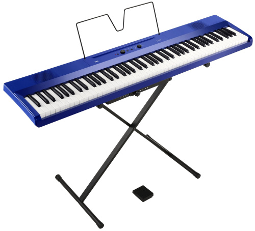 KORG L1 MB цифровое пианино Liano, 88 клавиш, цвет синий металлик. Пюпитр и педаль в комплекте фото 5