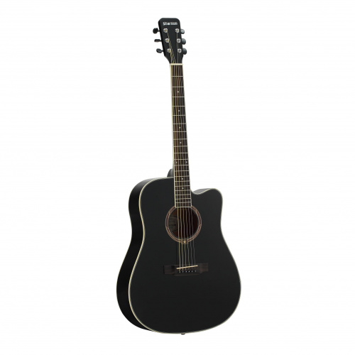 STARSUN DG220c-p Black акустическая гитара, цвет черный фото 2