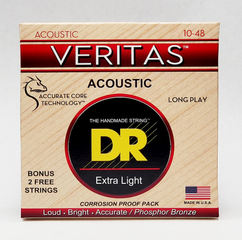 DR VTA-10 VERITAS струны для акустической гитары 10 48
