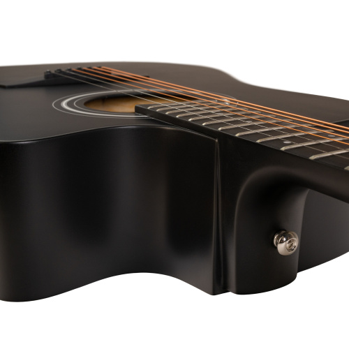 ROCKDALE Aurora D5 C BK Satin акустическая гитара, дредноут с вырезом, цвет черный, сатиновое покрытие фото 6